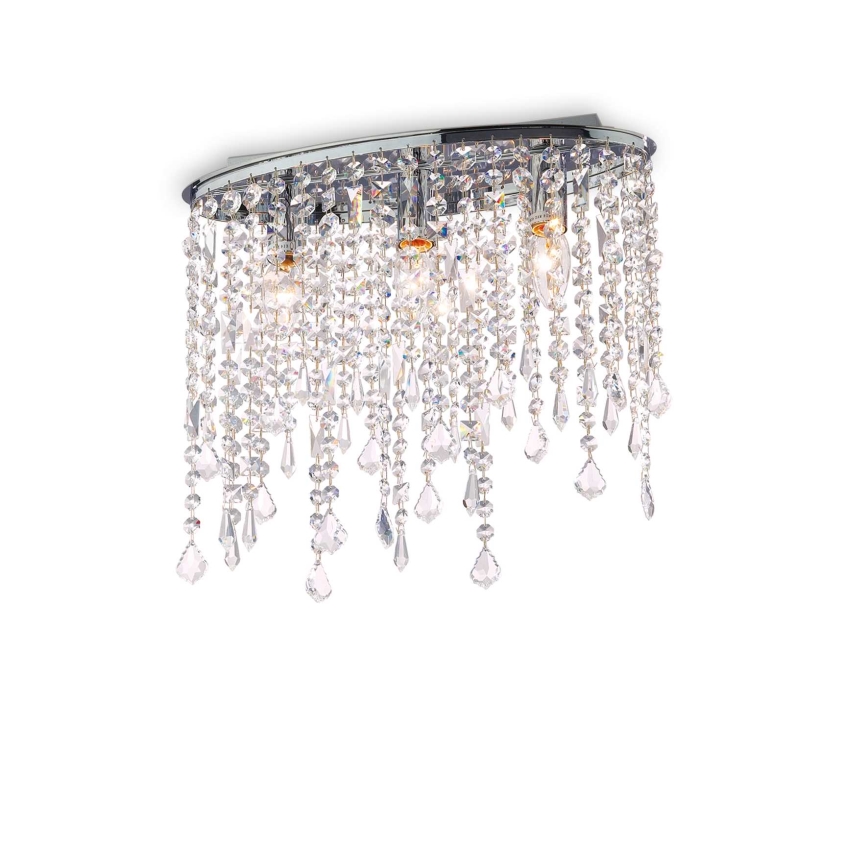 Ideal Lux - Kristall-Deckenleuchte RAIN 3xE14/40W/230V glänzender Chrom