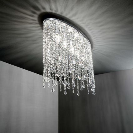 Ideal Lux - Kristall-Deckenleuchte RAIN 3xE14/40W/230V glänzender Chrom