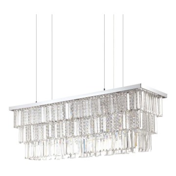 Ideal Lux - Kristall-Hängeleuchte an Aufhängung MARTINEZ 8xE14/40W/230V glänzendes Chrom