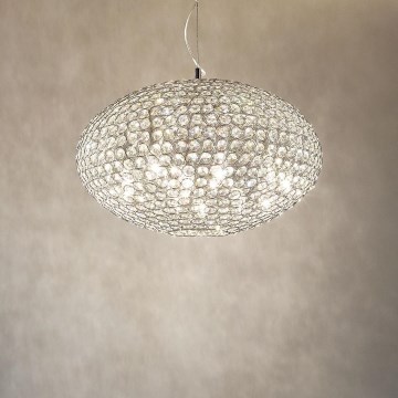 Ideal Lux - Kristall-Hängeleuchte ORION 12xE14/40W/230V d 60 cm silbern