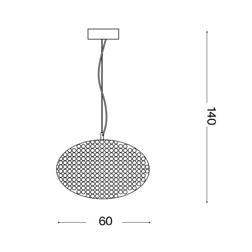 Ideal Lux - Kristall-Hängeleuchte ORION 12xE14/40W/230V d 60 cm silbern