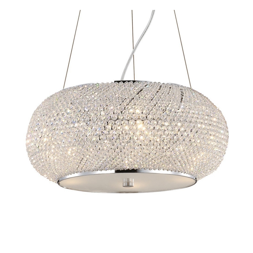 Ideal Lux 82196 - Křištálový lustr PASHA SP10 CROMO 10xE14/40W/230V