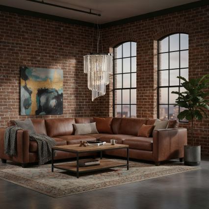 Ideal Lux - Kristall-Kronleuchter an Aufhängung CARLTON 8xE14/40W/230V d 40 cm glänzendes Chrom