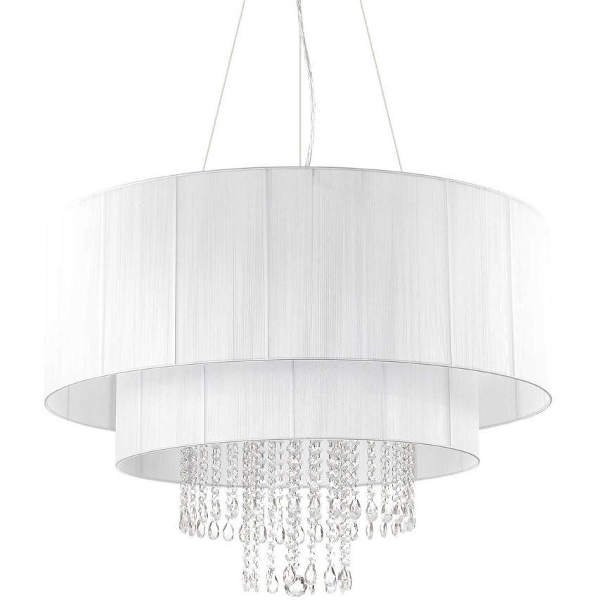 Ideal Lux - Kristall-Kronleuchter an Aufhängung OPERA 10xE27/60W/230V d 90 cm weiß