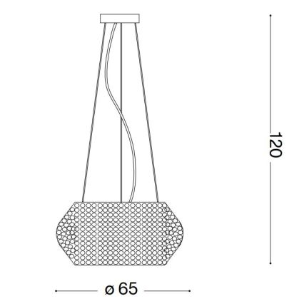 Ideal Lux - Kristall-Kronleuchter an Aufhängung PASHA 14xE14/40W/230V d 65 cm golden