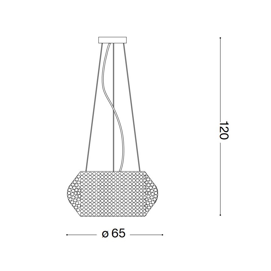 Ideal Lux - Kristall-Kronleuchter an Aufhängung PASHA 14xE14/40W/230V d 65 cm golden