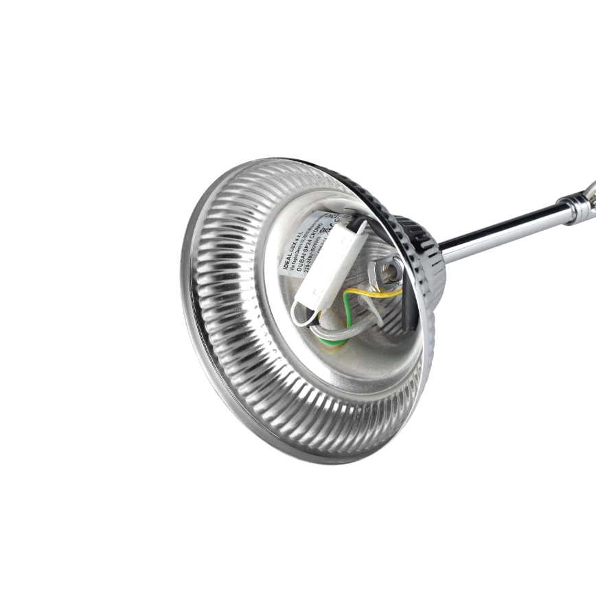 Ideal Lux - Kristall-Kronleuchter an Kette DUBAI 24xE14/28W/230V d 80 cm glänzendes Chrom