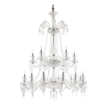Ideal Lux - Kristall-Kronleuchter an Kette REDENTORE 18xE14/40W/230V d 102 cm klar