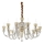 Ideal Lux - Kristall-Kronleuchter an Kette STRAUSS 12xE14/40W/230V d 84,5 cm Messing