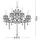 Ideal Lux - Kristall-Kronleuchter an Seil NAPOLEON 8xE14/40W/230V