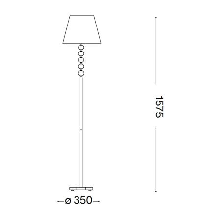 Ideal Lux - Kristall-Stehleuchte QUEEN 1xE27/60W/230V golden