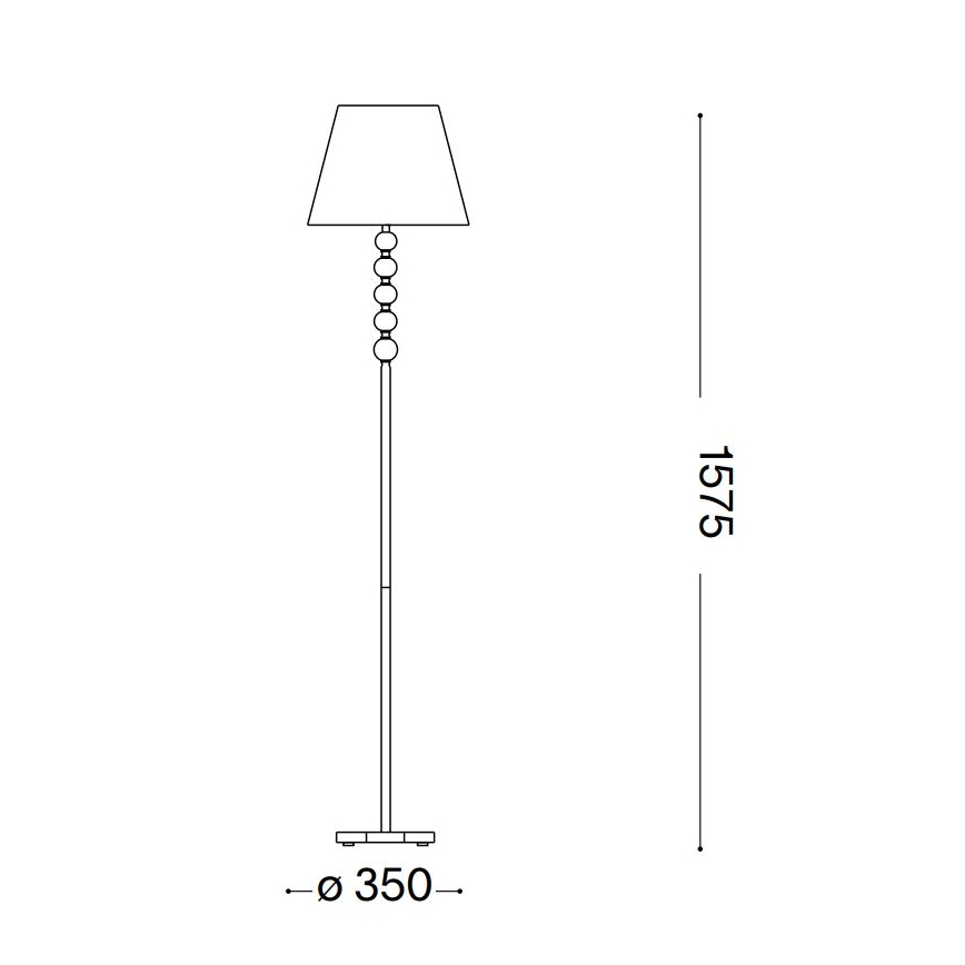 Ideal Lux - Kristall-Stehleuchte QUEEN 1xE27/60W/230V golden