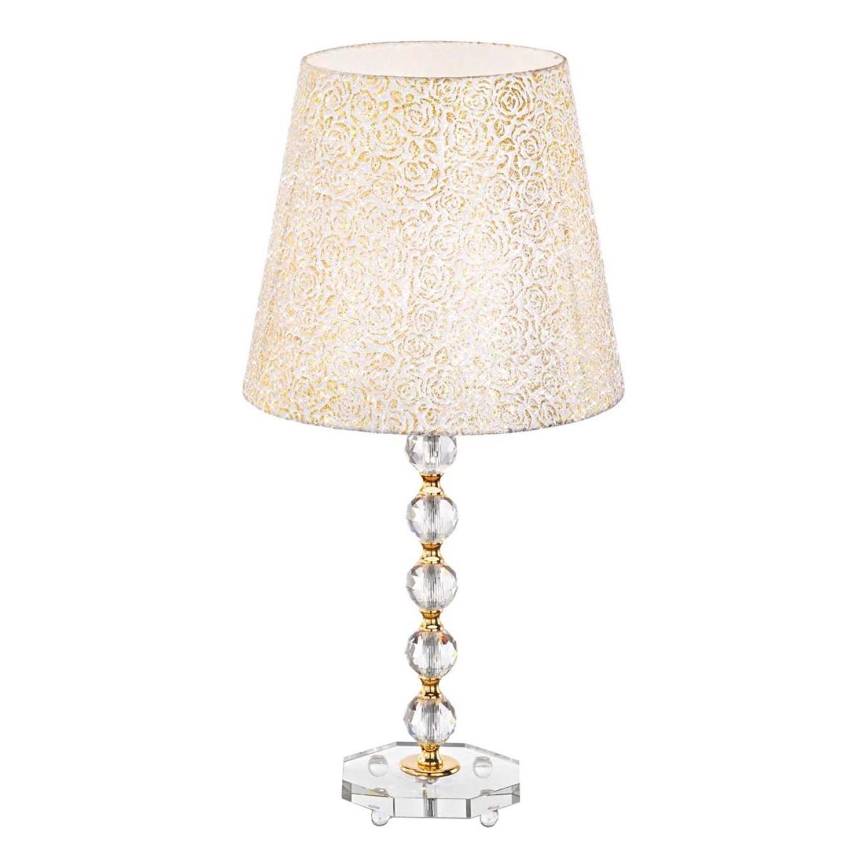 Ideal Lux - Kristall-Tischleuchte QUEEN 1xE27/60W/230V golden