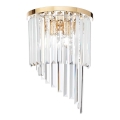Ideal Lux - Kristall-Wandleuchte CARLTON 3xE14/40W/230V golden