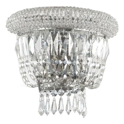 Ideal Lux - Kristall-Wandleuchte DUBAI 2xE14/28W/230V glänzendes Chrom