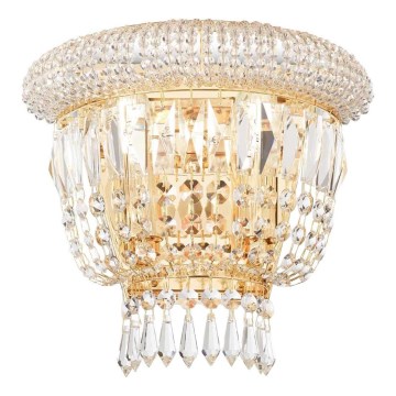 Ideal Lux - Kristall-Wandleuchte DUBAI 2xE14/28W/230V golden