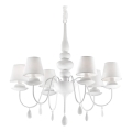 Ideal Lux - Kronleuchter an Kette BLANCHE 6xE14/40W/230V d 75 cm weiß