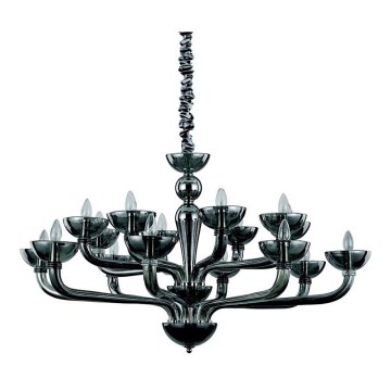 Ideal Lux - Kronleuchter an Kette CASANOVA 16xE14/40W/230V d 120 cm grau