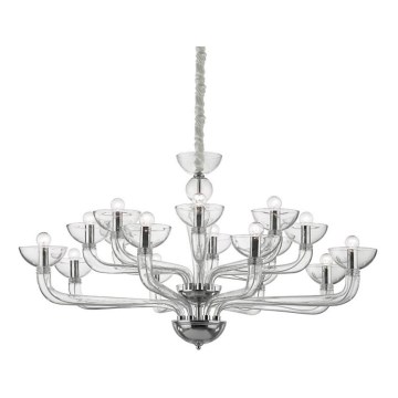 Ideal Lux - Kronleuchter an Kette CASANOVA 16xE14/40W/230V d 120 cm klar