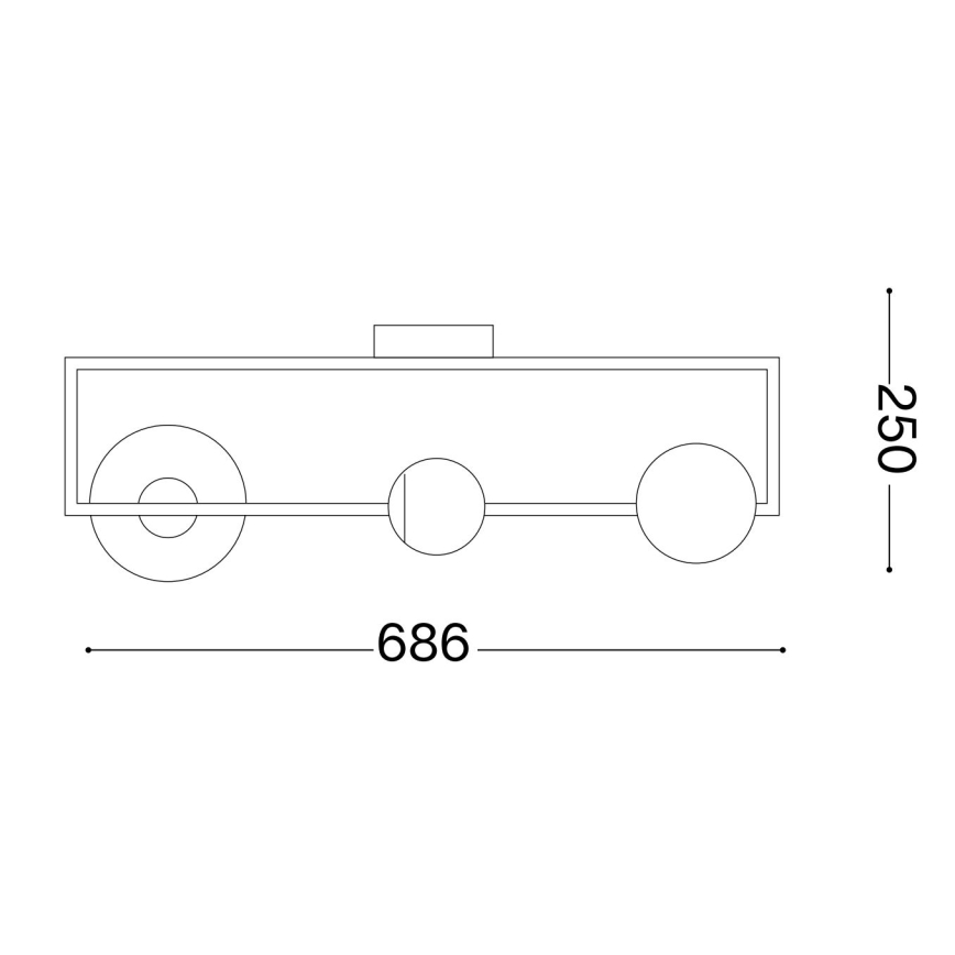 Ideal Lux - LED-Anbauleuchte ANGOLO 3xG9/3W/230V schwarz