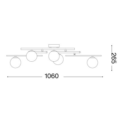 Ideal Lux - LED-Anbauleuchte ATLAS 5xG9/3W/230V weiß
