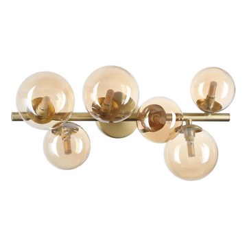 Ideal Lux - LED-Anbauleuchte PERLAGE 6xG9/3W/230V 49 cm golden/rauchig