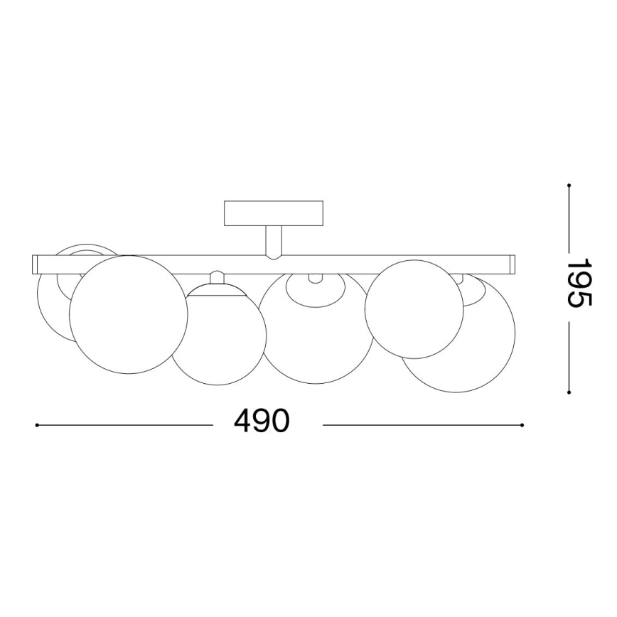 Ideal Lux - LED-Anbauleuchte PERLAGE 6xG9/3W/230V 49 cm golden/weiß