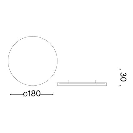 Ideal Lux - LED-Außenwandleuchte PUNTO, 9 W, 230 V, Ra 90, Ø 18 cm, IP54, Anthrazit