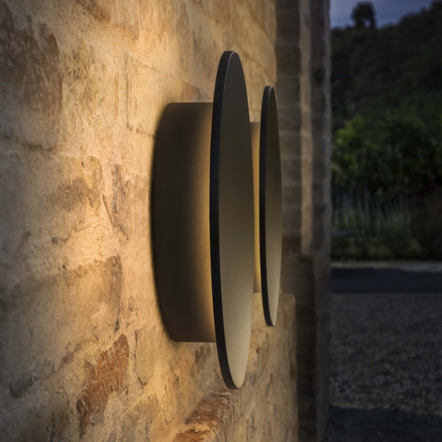 Ideal Lux - LED Außenwandleuchte PUNTO LED/9W/230V CRI 90 Ø 18 cm IP54 schwarz