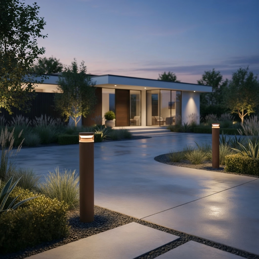 Ideal Lux - LED-Außenleuchte BOEING LED/14W/230V 100 cm CRI 90 IP65 braun