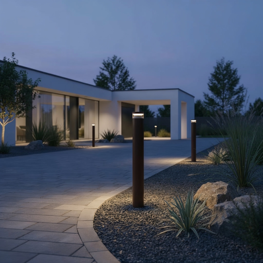 Ideal Lux - LED-Außenleuchte BOEING LED/14W/230V 100 cm CRI 90 IP65 braun