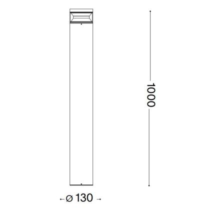 Ideal Lux - LED-Außenleuchte BOEING LED/14W/230V 100 cm CRI 90 IP65 braun