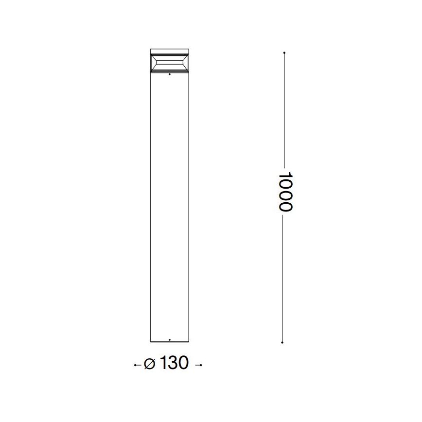 Ideal Lux - LED-Außenleuchte BOEING LED/14W/230V 100 cm CRI 90 IP65 schwarz
