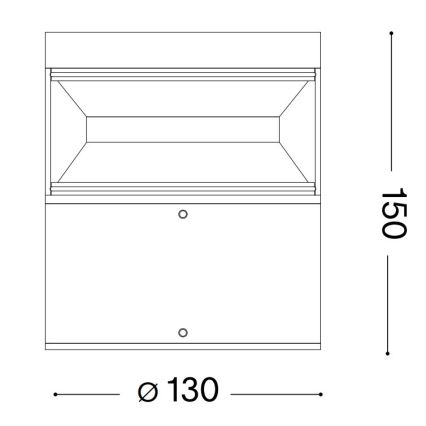 Ideal Lux - LED-Außenleuchte BOEING LED/14W/230V 15 cm CRI 90 IP65 schwarz