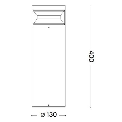Ideal Lux - LED-Außenleuchte BOEING LED/14W/230V 40 cm CRI 90 IP65 schwarz