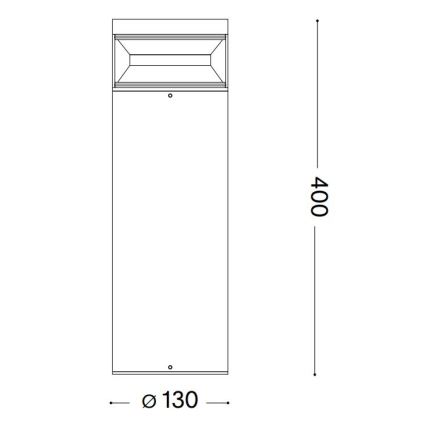 Ideal Lux - LED-Außenleuchte BOEING LED/14W/230V 40 cm CRI 90 IP65 schwarz