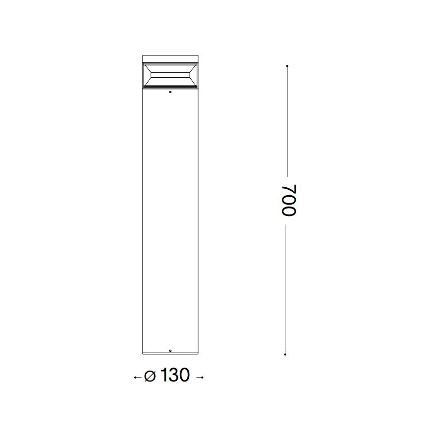 Ideal Lux - LED-Außenleuchte BOEING LED/14W/230V d 70 cm CRI 90 IP65 schwarz