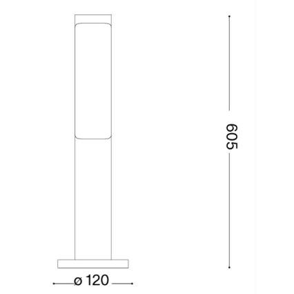 Ideal Lux - LED-Außenleuchte ETERE LED/9,5W/230V 4000K 60 cm CRI 90 IP44 anthrazit