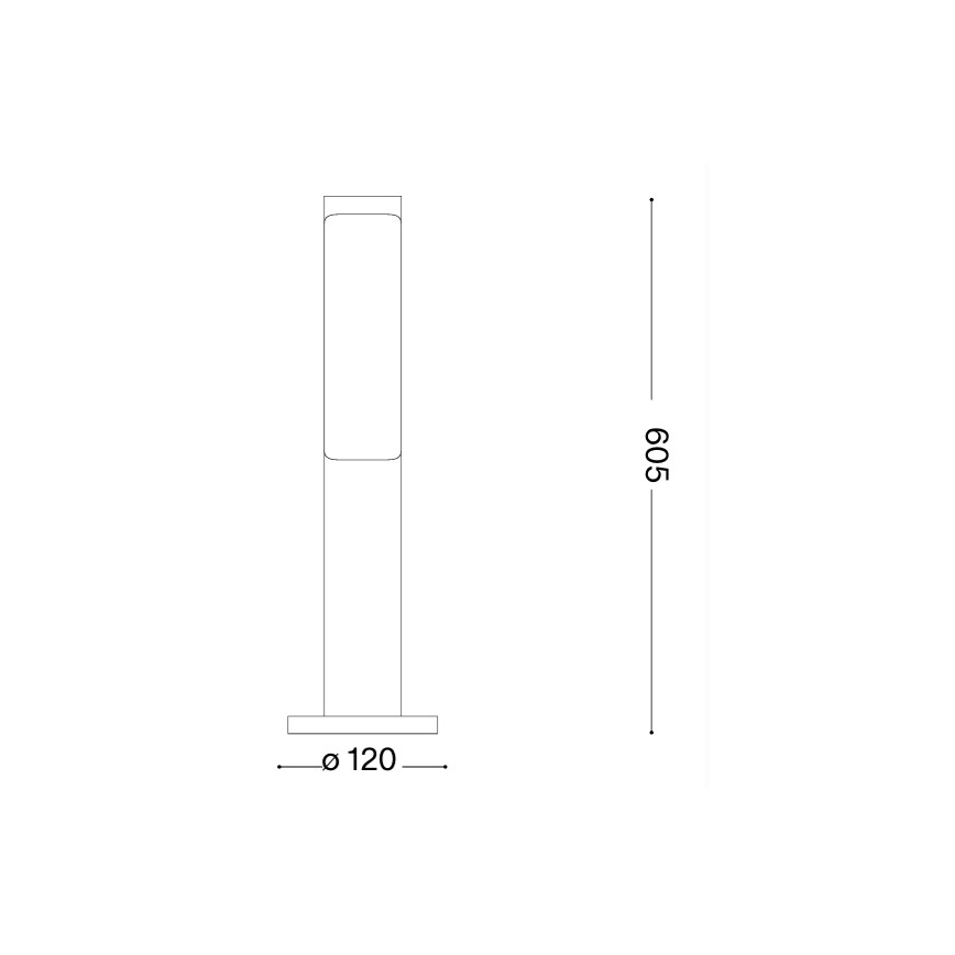 Ideal Lux - LED Außenleuchte ETERE LED/9,5W/230V 3000K 60 cm CRI 90 IP44 schwarz