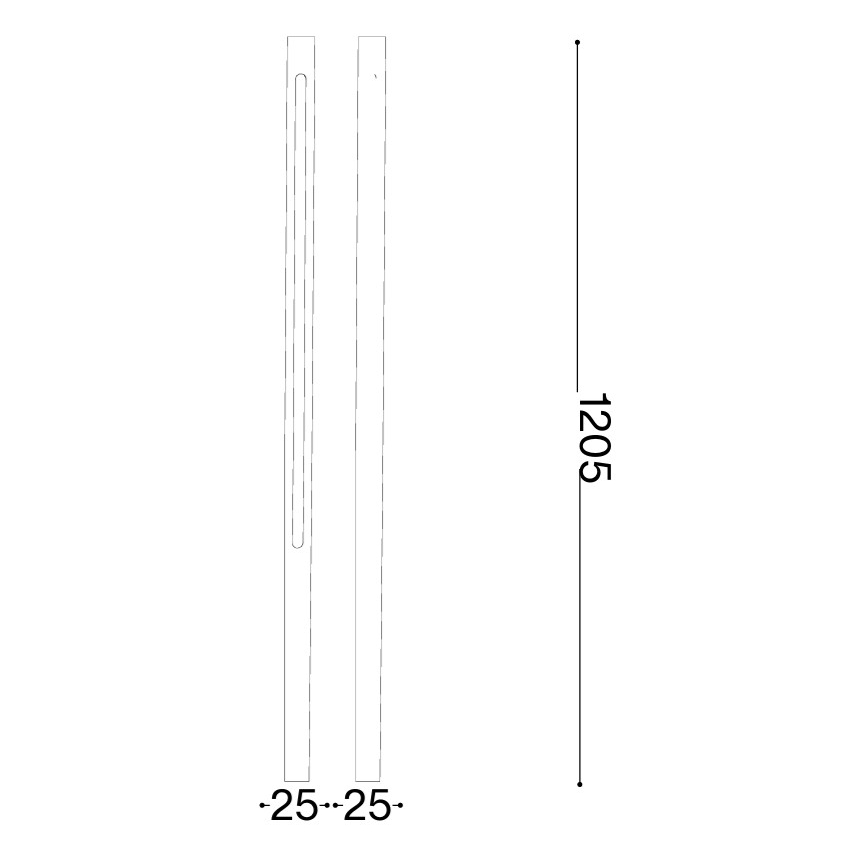 Ideal Lux - LED-Außenleuchte JEDI LED/19W/230V 120 cm CRI 90 IP65 Anthrazit