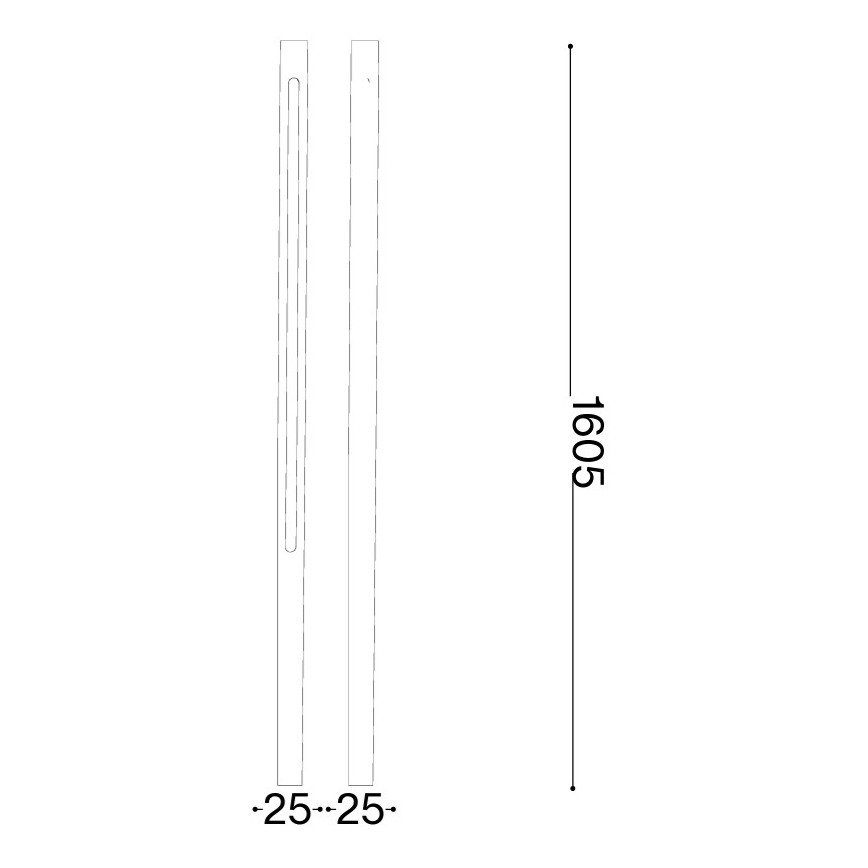 Ideal Lux - LED-Außenleuchte JEDI LED/25W/230V 160 cm CRI 90 IP65 anthrazit
