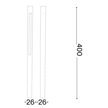 Ideal Lux - LED Außenleuchte JEDI LED/7W/230V 40 cm CRI 90 IP65 Anthrazit