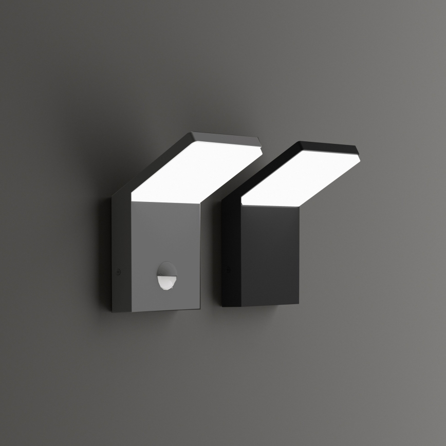Ideal Lux - STYLE LED Außenleuchte mit Sensor LED/9W/230V 4000K CRI 90 IP54 Anthrazit