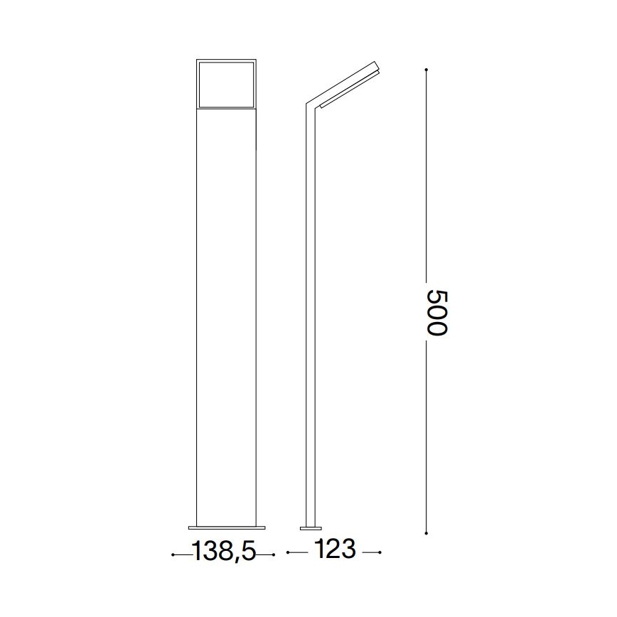 Ideal Lux - LED-Außenleuchte STYLE LED/8,5W/230V 3000K 50 cm CRI 90 IP54 anthrazit