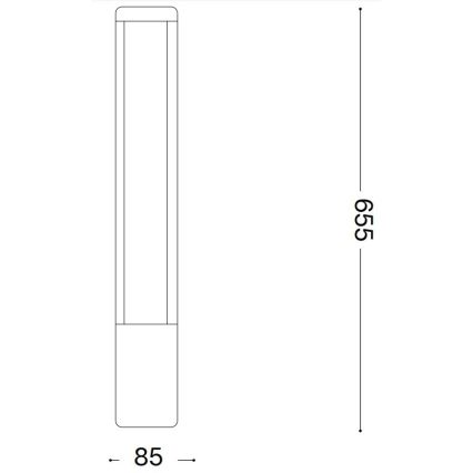 Ideal Lux - LED-Außenleuchte TIFONE LED/8,5W/230V 65,5 cm IP65 anthrazit