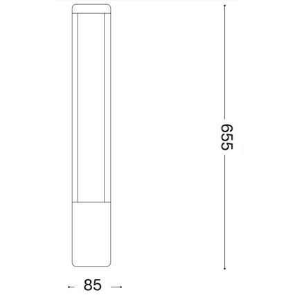 Ideal Lux - LED-Außenleuchte TIFONE LED/8,5W/230V 65,5 cm IP65 anthrazit
