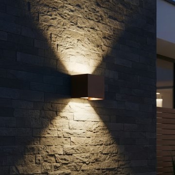 Ideal Lux - LED-Außenwandleuchte ATOM LED/12W/230V CRI 90 IP54 braun