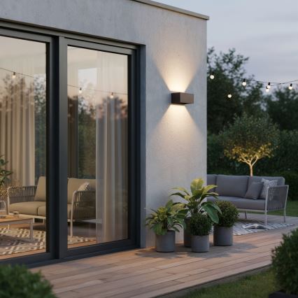 Ideal Lux - LED Außenwandleuchte ATOM LED/25W/230V CRI 90 IP54 braun