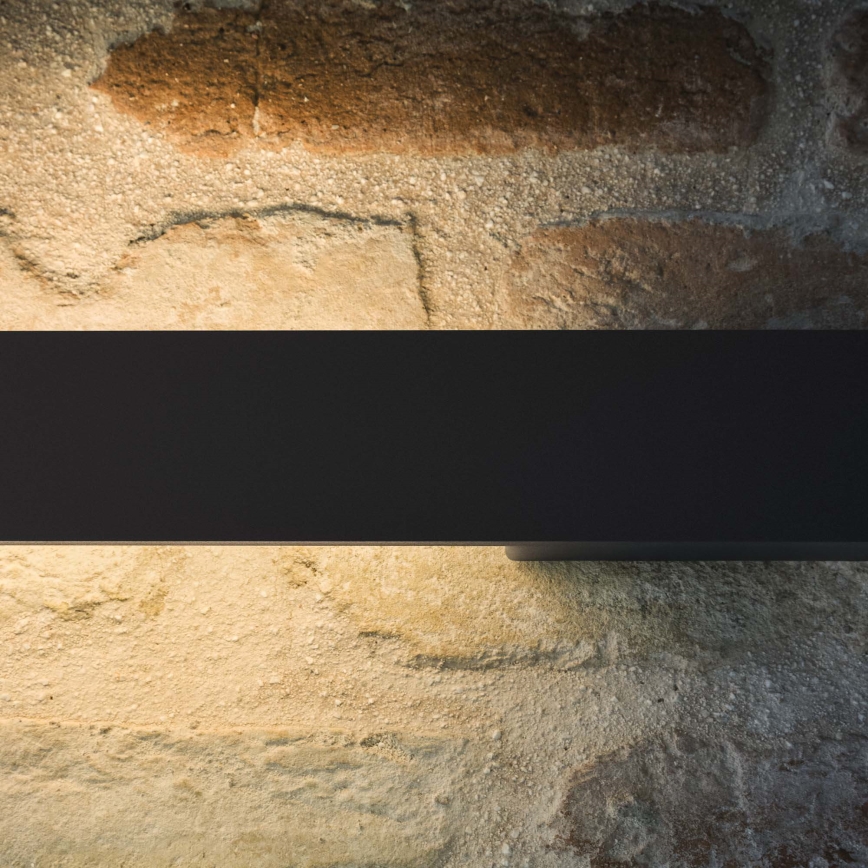 Ideal Lux - LED-Außen-Wandleuchte LINEA, 20 W, 230 V, CRI 90, 104 cm, IP54, schwarz