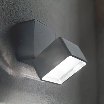 Ideal Lux - LED Außenwandleuchte OMEGA LED/7W/230V CRI 90 IP54 Anthrazit